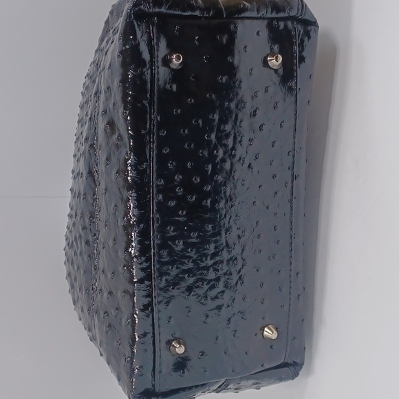 Braciano black patent faux leather with texture 12"×5" like new! - Picture 2 of 5